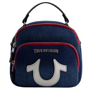 TRUE RELIGION • Backpack Shoulder Logo School Work Travel Bag Daypack Knapsack